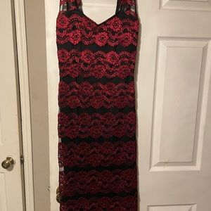 Red black Dress short